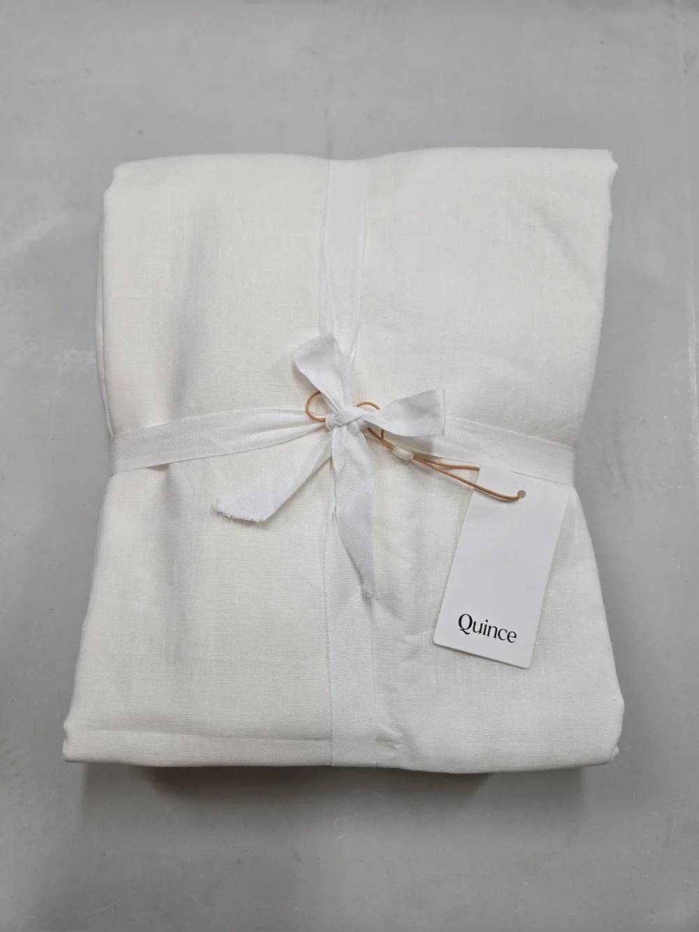 NWT QUINCE Set Of 2 48x96 European Linen Curtains Cream 0427